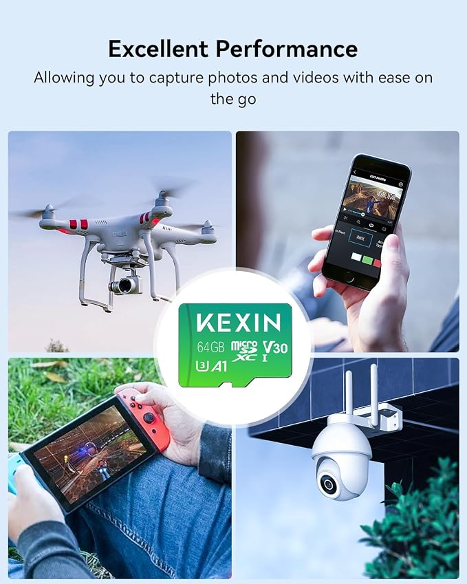KEXIN 64GB Micro SD Card with Adapter - Image 6