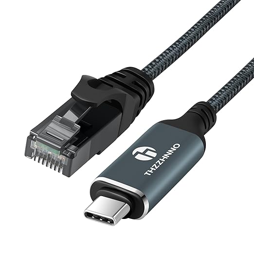 USB C to Ethernet Cable 3.3FT, Type C to RJ45 Gigabit LAN Network Cord by Thzzhnno