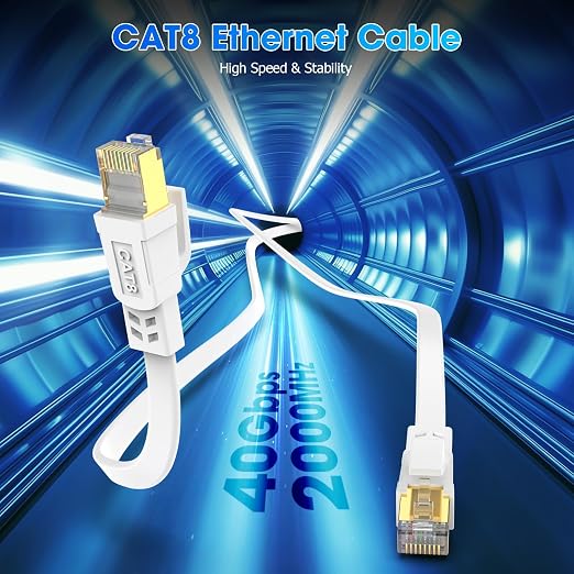 Cat 8 Ethernet Cable 6 ft, Heavy Duty High Speed Cat8 LAN Network Cable - Image 3