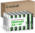 Granicell 40-Pack 3500mAh Lithium AA Batteries | 1.5V by Granicell