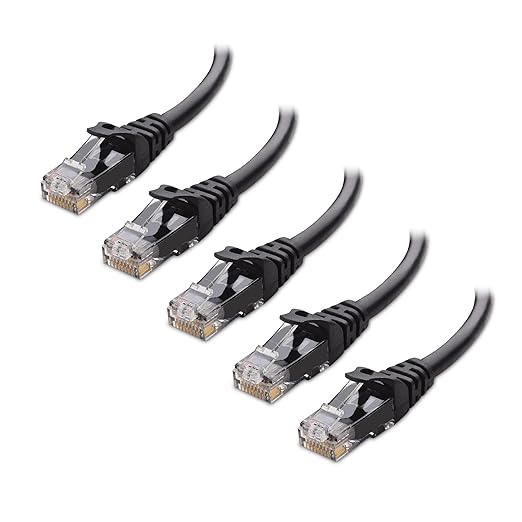 Cable Matters 10Gbps 5-Pack Snagless Cat 6 Ethernet Cable - 6ft by CableMatters