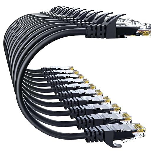 Cat 6 Ethernet Cable 50FT 10Pack, Cat6 Ethernet Patch Cable 10Gbps, High-Speed by 10Gsupxsel