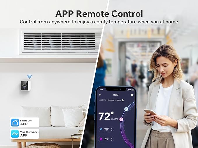 vine Smart Thermostat for House, WiFi Thermostats for Home Compatible - Image 4