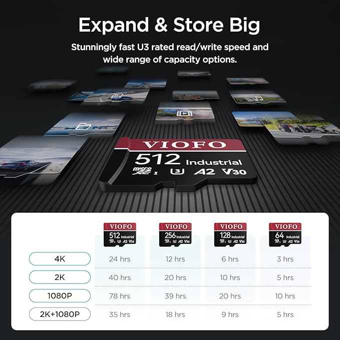 VIOFO 256GB Industrial Grade High Endurance microSDXC Card - Image 5