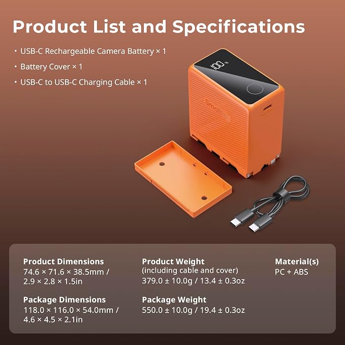 SMALLRIG 10500mAh Replacement USB-C Battery - Image 9