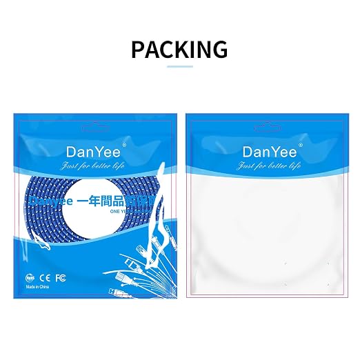 DanYee Cat 7 Ethernet Cable, Nylon Braided 66ft CAT7 High Speed Professional - Image 5