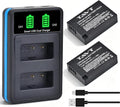 2Pcs 1500mAh LP-E17 Batteries+LED Rapid Dual Charger, Repacement Battery by TAVT