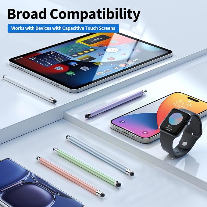 Stylus Pen for Touchscreen, 2-in-1 High Sensitivity & Accuracy | Rubber tip - Image 6