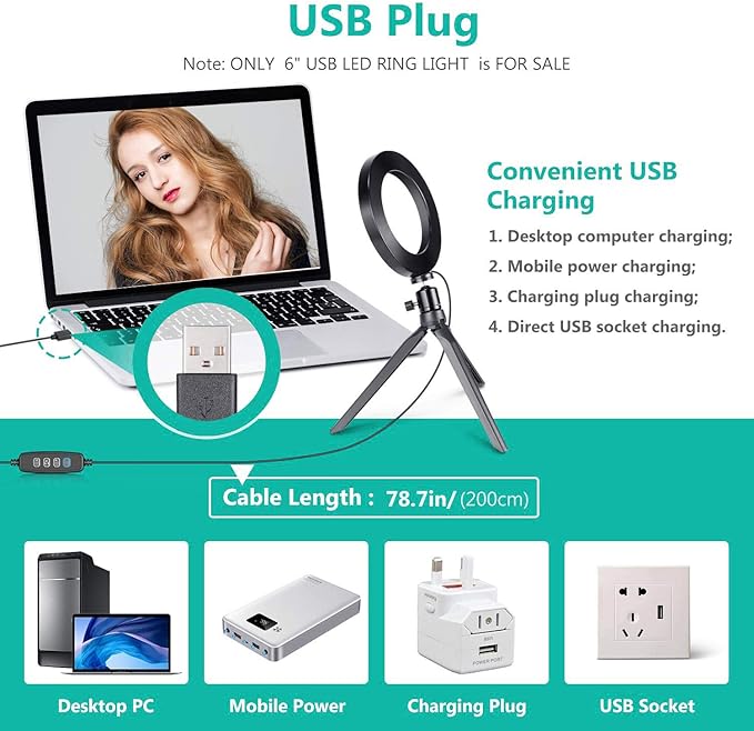 Ring Light OEBLD Dimmable with 3 Light Modes & 10 Brightness Level LED Ring - Image 6