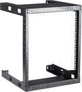 Kenuco Black 12U Wall Mount Open Frame Steel Network Equipment Rack 17.75 Inch by KENUCO