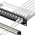 Iwillink 10Gbps Patch Panel 12 Port, RJ45 Through Coupler Cat7 Patch Panel STP by IWILLINK