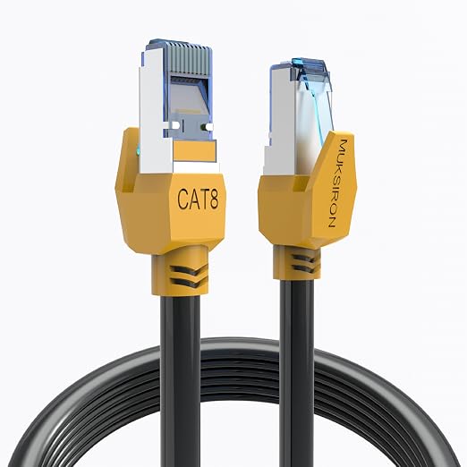 Cat 8 Ethernet Cable 40 ft, 40Gbps High Speed Gaming Network Cable 2000MHz by MUKSIRON