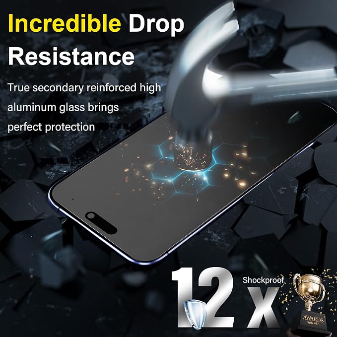 YWXTW 2 Pack for iPhone 17 Matte Screen Protector 6.3 Inch + 1 Set Camera Lens - Image 4