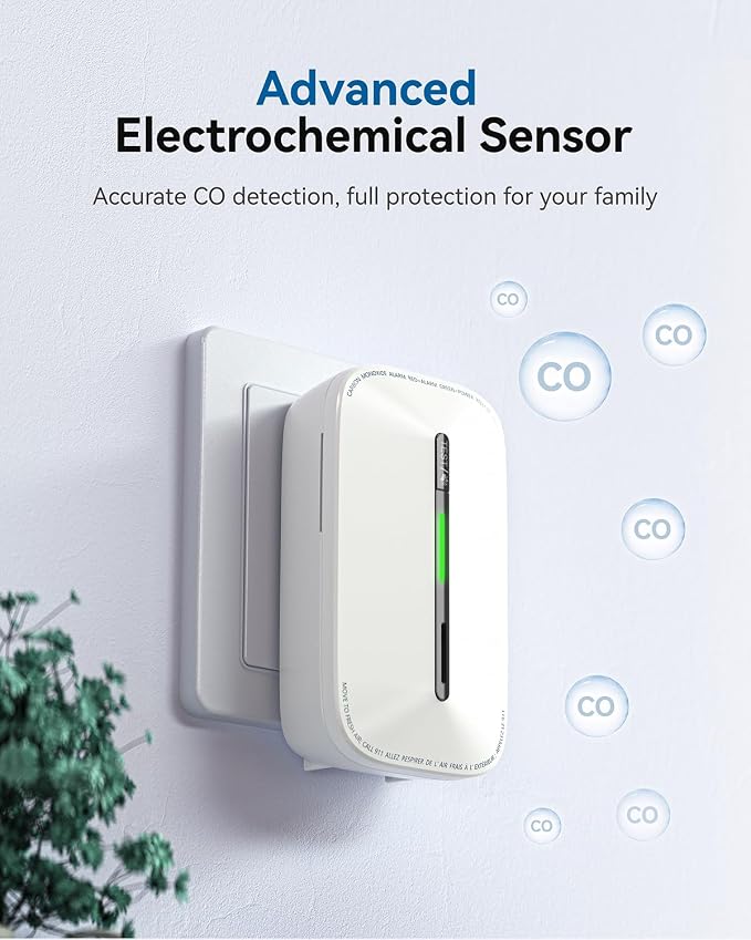 SITERWELL Plug in Carbon Monoxide Detector 10 Year Battery, CO Alarm Detectors - Image 4