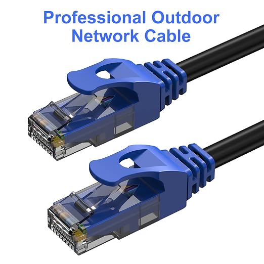 200FT Cat6 Outdoor Ethernet Cable, Heavy Duty Direct Burial, 24AWG CCA Patch - Image 2