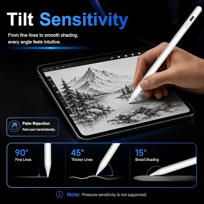 HATOKU Stylus Pen for iPad 2018-2026, 15Min Fast Charge iPad Pencil - Image 5