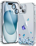 toushion 3 in 1 for iPhone 15 Plus Case Clear Printed Design | by Unknown