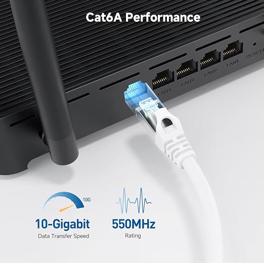 Cable Matters 10Gbps Snagless Shielded Cat 6A Ethernet Cable - 10ft - Image 3
