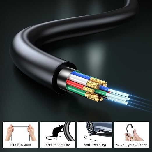 4K Fiber Optic HDMI Cable 65ft, 4K 60Hz 18Gbps HDR10 HDCP2.3 Slim Flexible HDMI - Image 3