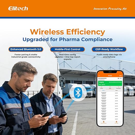 Elitech Bluetooth Data Logger FDA Standards, Temperature Humidity External Probe - Image 3
