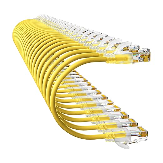 Cat6a Patch Cables 2ft Slim, Cat6 Ethernet Patch Cable Pure Copper, Flexible by 10Gsupxsel