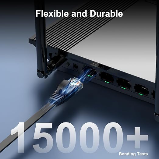 Cat 6 Ethernet Cable 200 ft, High Speed 10Gbps Flat Internet Network Cable - Image 6