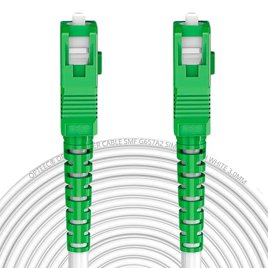 opteec® - Shielded Fibre Optic Cable - 10M - Orange/SFR/BOUYGUES/SOSH/RED by by Unknown