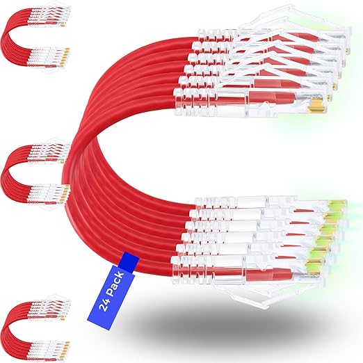 Rapink Slim Cat6/ Cat6a 3ft Ethernet Cables, 10G Support by Rapink
