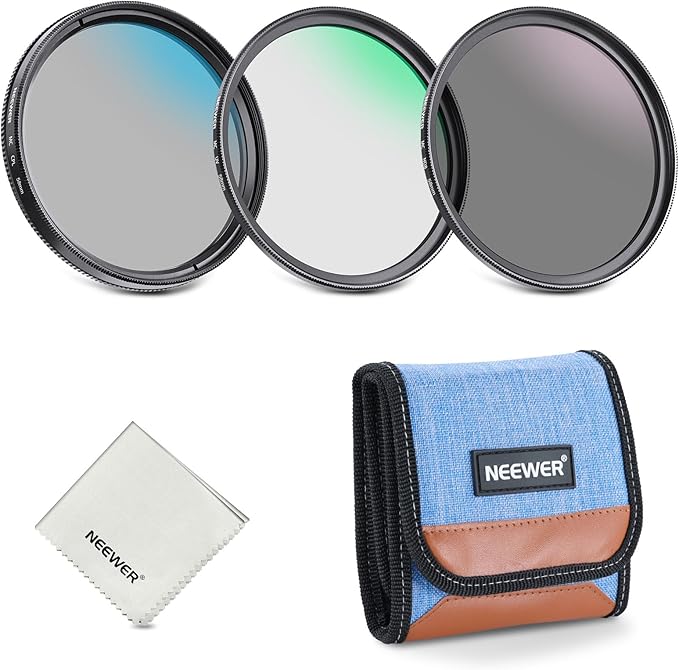 NEEWER 58mm UV/CPL/ND Lens Filter Kit, UV Protection + Circular Polarizing + by Neewer