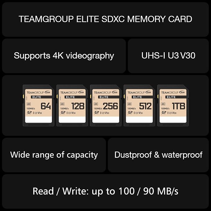 TEAMGROUP Elite 256GB UHS-I U3 V30 UHD Read Speed up to 100MB/s SDXC High Speed - Image 5