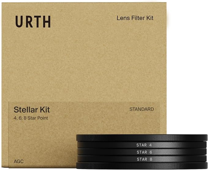 Urth 77mm 3-in-1 Star Lens Filter Kit — 4, 8 Point Starburst Effects by Urth