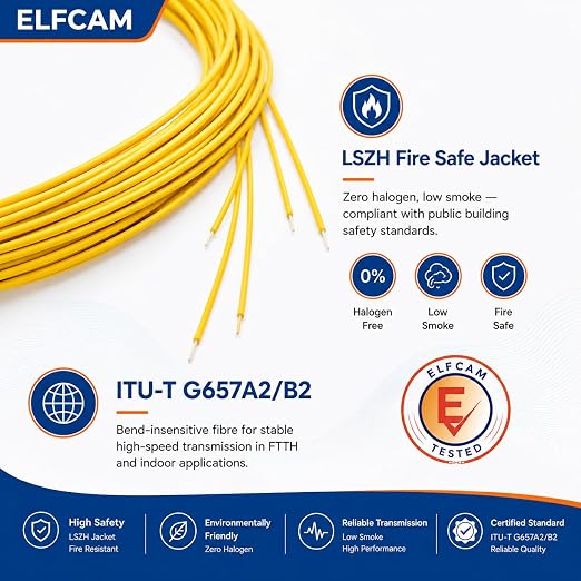 Elfcam® - 12-Fiber Single Mode LCA Pigtail 9/125um OS2 - Image 4