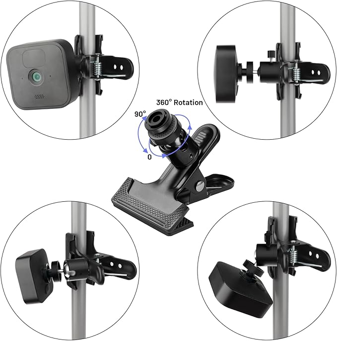 iTODOS 2 Pack Clip Clamp Mount for Blink Outdoor 4//XT/XT2/Mini, Metal Holder - Image 5