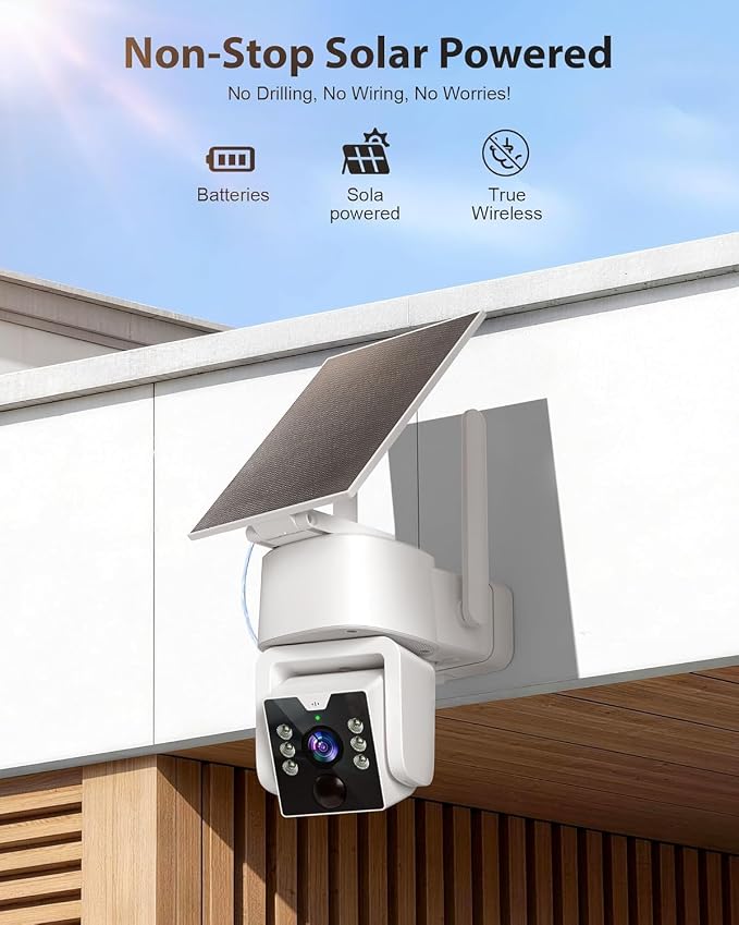 5G & 2.4G Wi-Fi Outdoor Camera Wireless, Solar Security Cameras Wireless Outdoor - Image 3