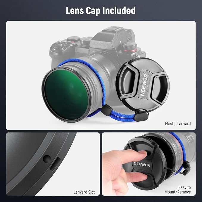 NEEWER 55mm CPL Filter with Lens Cap, Ultra Thin Circular Polarizing Filter - Image 7