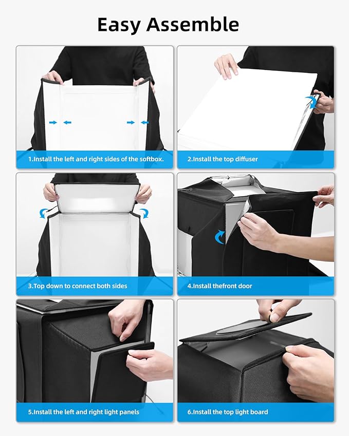 Glendan Light Box for Photography: 16"x16" Portable Photo Studio Soft Box - Image 7