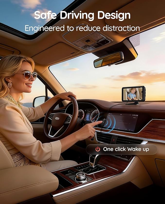 Babyvue Wireless Baby Car Camera, 5.2" Display, 1080P HD IR Night Vision - Image 6