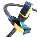 Cat 8 Ethernet Cable 15ft, Indoor Nylon Braided Cat 8 Cable, Heavy Duty 26AWG by Ciwoda