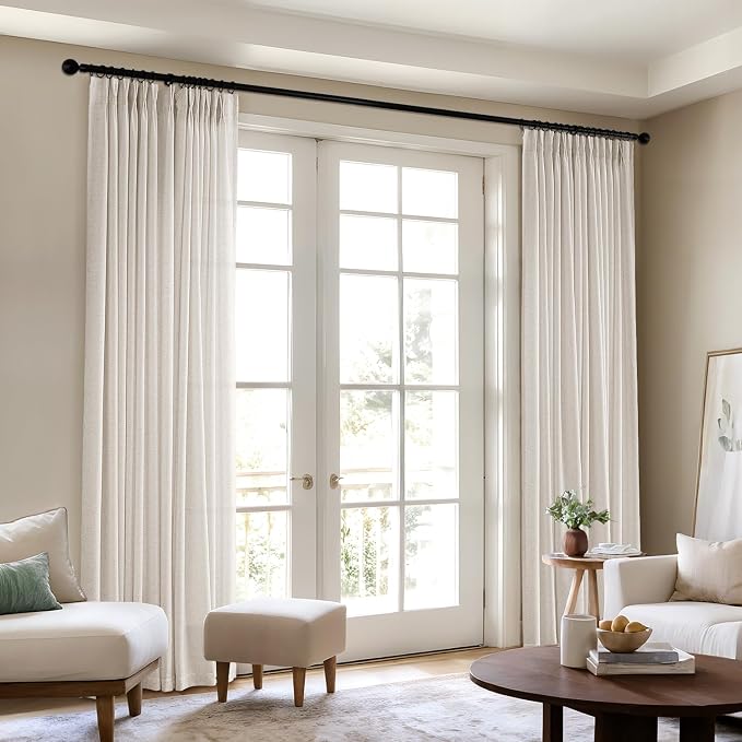 Memory Trained Pinch Pleated Curtains 132 Inches Long, Viral Linen Pinch Pleat - Image 8