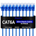 Rapink Patch Cables Cat6a 14ft Slim, Cat6a Ethernet Patch Cable 10G Support by Rapink