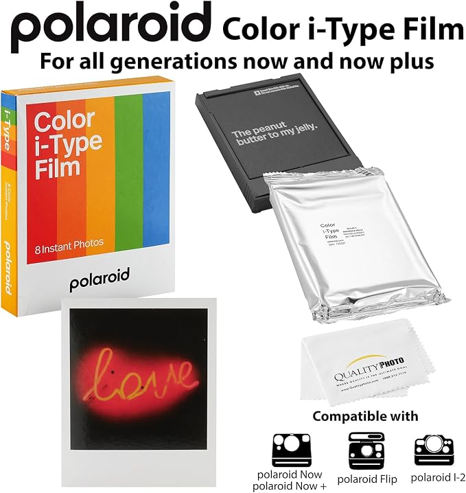Polaroid Color I-Type Film for Now, i2 + Quality Photo Cloth, 40 Sheets - Image 2