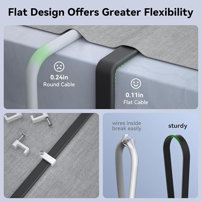 Cat 8 Ethernet Cable 20 FT, BUSOHE 40Gbps 2000MHz Cat8 High Speed Flat Internet - Image 3