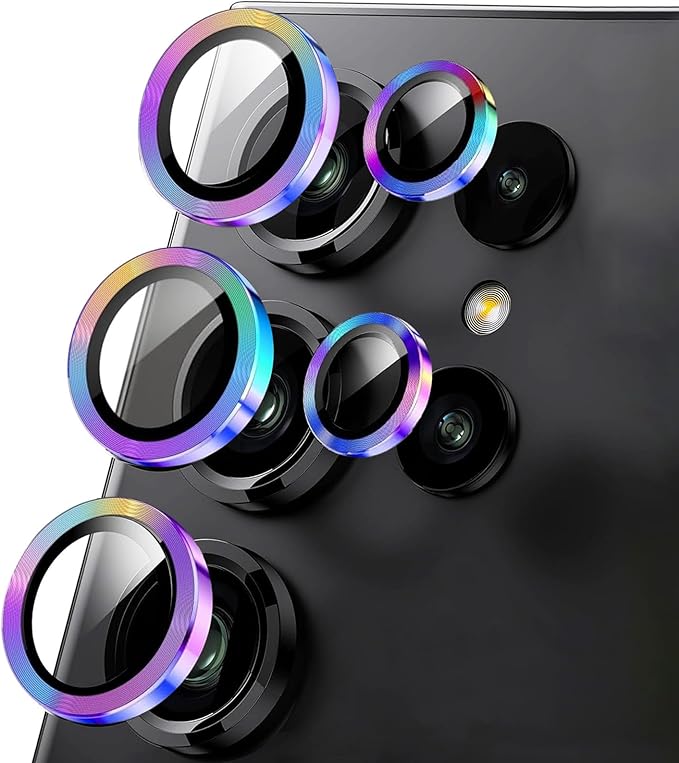 2 Pack Camera Lens Protector for Samsung Galaxy S24 Ultra, 9H Tempered Glass by AFENGBOX