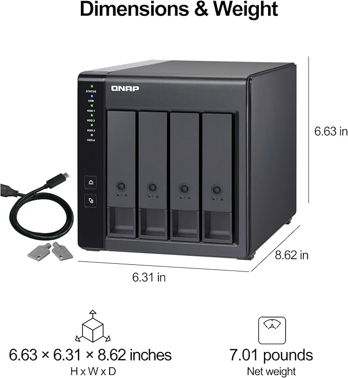 QNAP TR-004 4 Bay USB Type-C Direct Attached Storage - Image 3