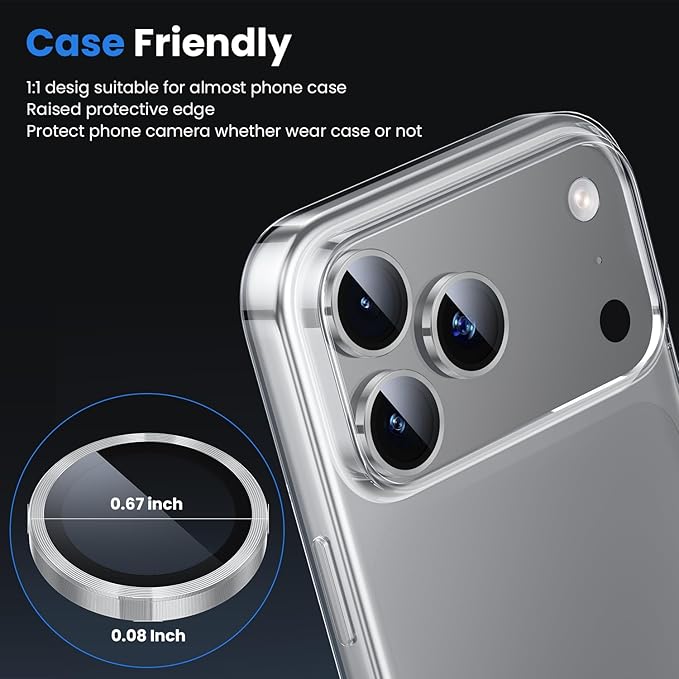 WSKEN for iPhone 17 Pro/iPhone 17 Pro Max Camera Lens Protector - Image 4