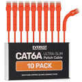 Everest Ultra Slim Cat6a Ethernet Patch Cables 5ft Orange by EverestMediaSolutions