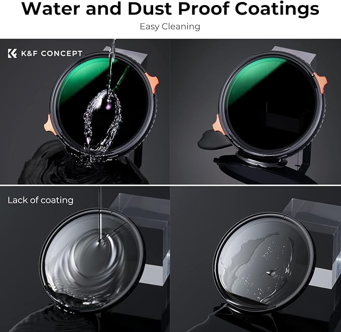 K&F CONCEPT 43mm ND4-64 ND Lens Filter Variable & CPL Polarizers Filter 2-in-1 - Image 7
