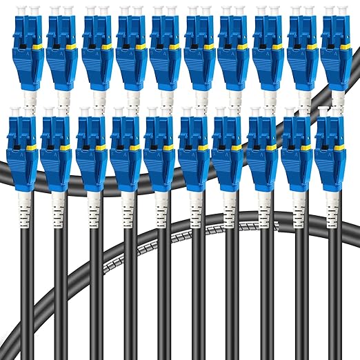 20-Pack - 5m Uniboot LC to LC Armored Fiber Patch Cable, Singlemode 9/125um by Bangun