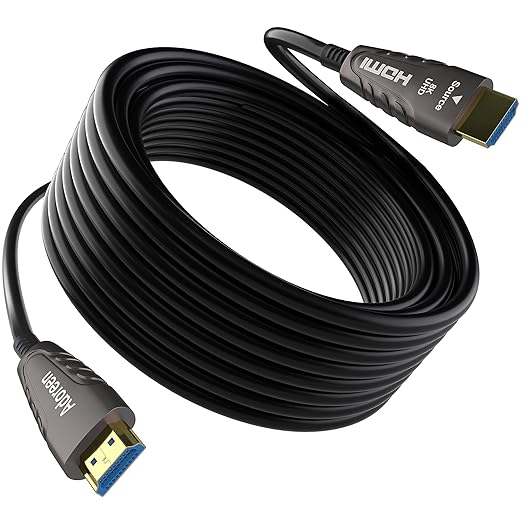 Adoreen 8K Fiber Optic HDMI 2.1 Cable 30 Feet, Active Optical HDMI Cord by Adoreen