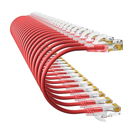 Cat6a Patch Cables 1ft Slim, Cat6 Ethernet Patch Cable Pure Copper, Flexible by 10Gsupxsel